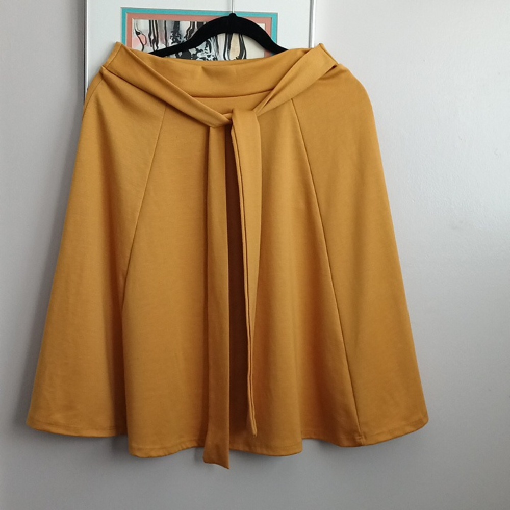 Go Jane mustard yellow knit skirt